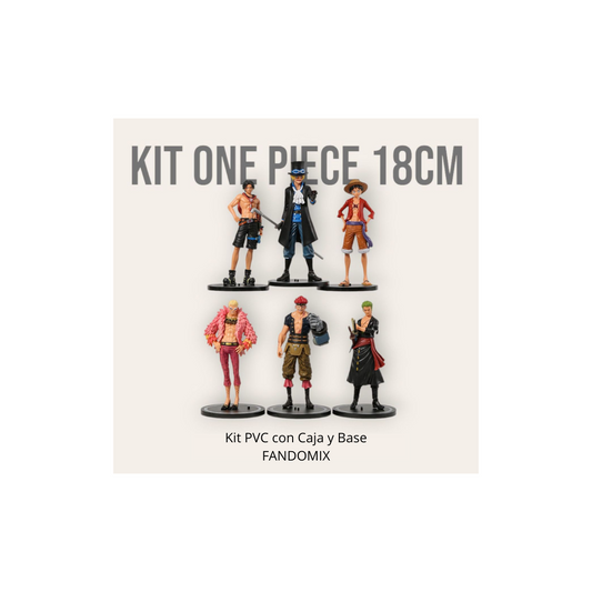 Kit One Piece - 6 Piezas con Caja (17 a 20 cm)